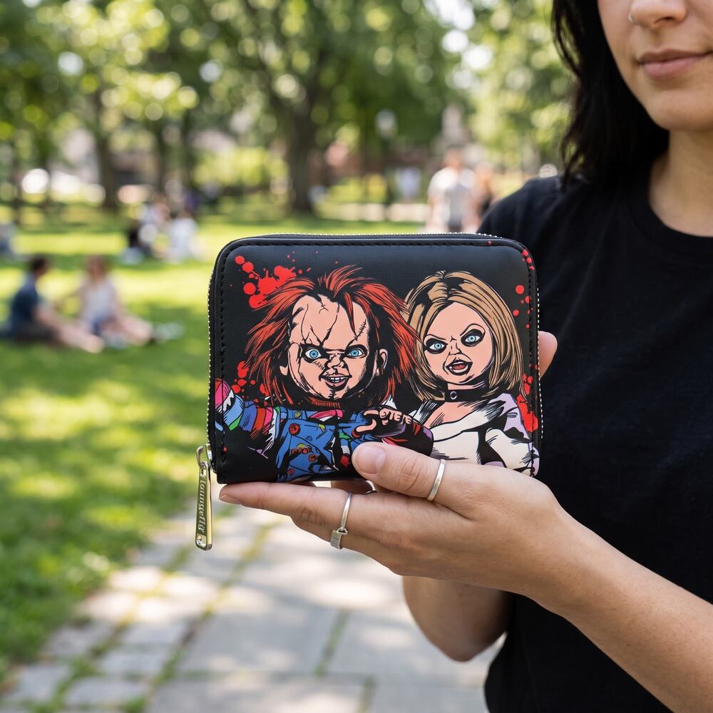 Loungefly Bride of Chucky Chucky & Tiffany Zip Around Wallet NWT